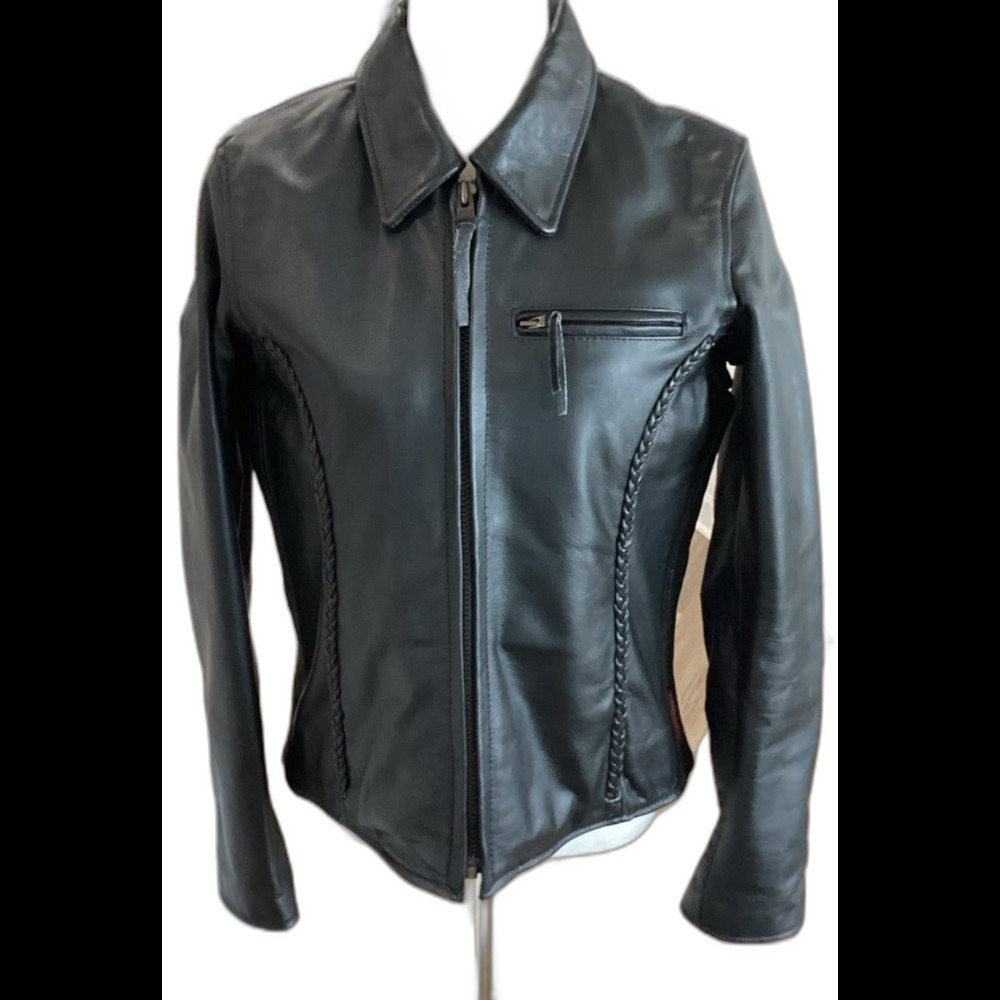 Milwaukee Jacket Women's Size S Color Black Leather Riding w Removable Lining